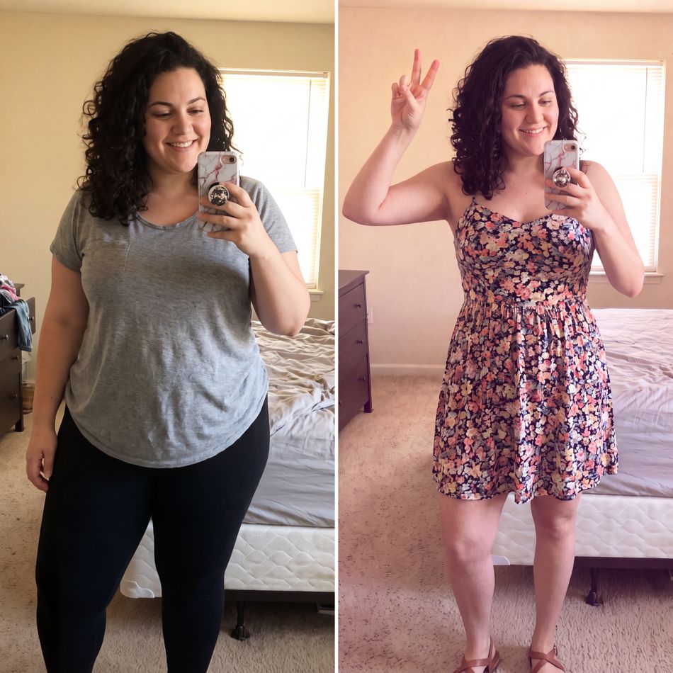 Customer before and after